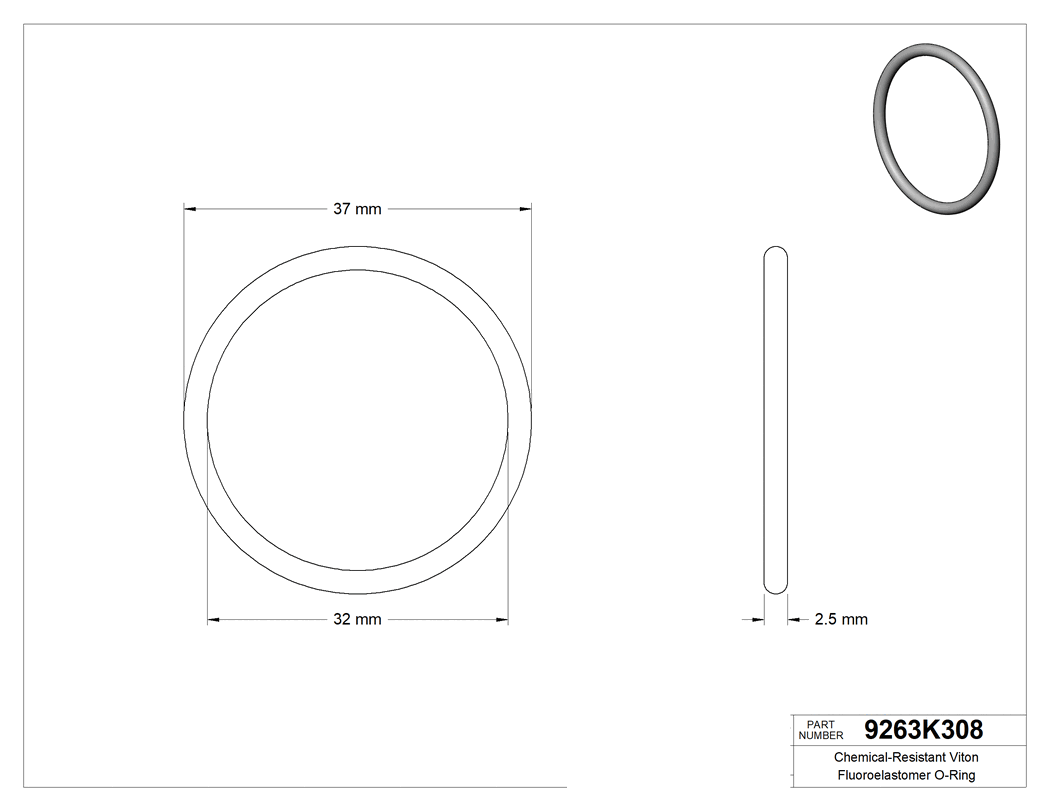 Technical drawing - 9263K308